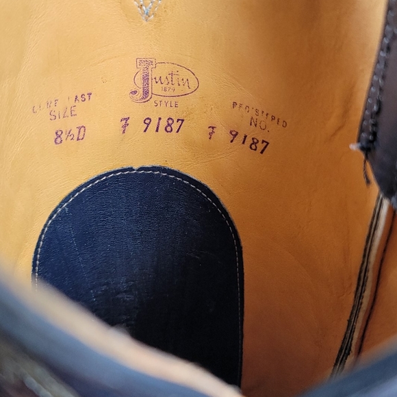 NEW Justin Lizard Woman’s Boots Size 8 1/2D - Picture 7 of 11